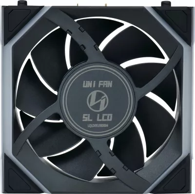 Ventilator kompjuteri Lian Li UNI FAN SL Wireless LCD 120, 120mm ARGB, LCD 1.6\", 4-pin PWM, 1900rpm, i zi, 1 copë (12SLLCD1W1B)