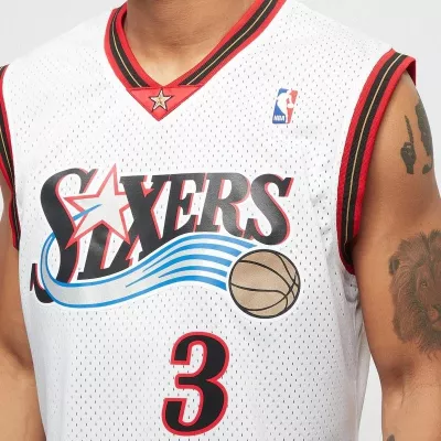 Fanellë NBA Swingman për Meshkuj Mitchell & Ness 76ERS 00 Allen Iverson