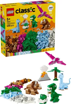 Set ndërtimi LEGO Classic 11041 Kreative Dinosaurier, 450 pjesë, shumëngjyrësh