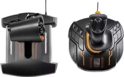 Joystick HOTAS Thrustmaster T.16000M FCS për PC, me throttle TWCS, e zezë/portokalli, set 2-pjesësh