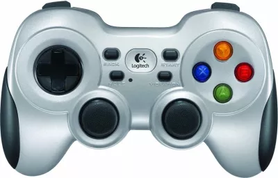 Gamepad Logitech F710 wireless USB, 12 butona programmabil, argjendt/zi