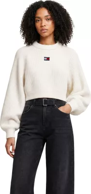 Xhemper për femra Tommy Hilfiger Jeans DW0DW22024, i bardhë