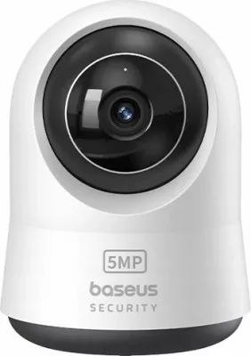 Kamerë sigurie e brendshme Baseus P1 Pro 3K 5MP Wi‑Fi Pan/Tilt 360° MicroSD deri 256GB, e bardhë