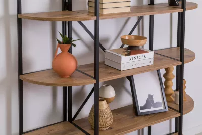Raft librash Signa Rafix, Skye Decor, ngjyrë pishë Atlantike dhe e zezë