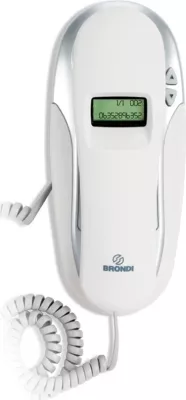 Telefon fiks Brondi Kenoby CID bardhë/gri