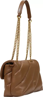 Çantë krahu për femra Pinko Love Puff Classic CL Sheep Nappa 100038 A0F2, ngjyrë lëkure