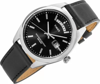 Orë dore për meshkuj Timex, e zezë