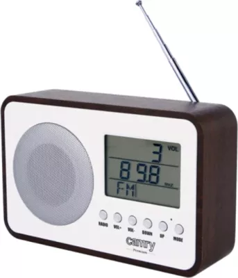 Radio digjitale CAMRY Premium CR1153, FM, LCD, alarm, termometër, kalendar, dizajn druri