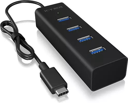 Hub USB ICY BOX IB-HUB1409-C3, USB 3.2 Gen 1, 5000 Mbit/s, i zi, alumin