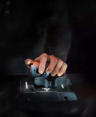 Joystick HOTAS Thrustmaster T.16000M FCS për PC, me throttle TWCS, e zezë/portokalli, set 2-pjesësh