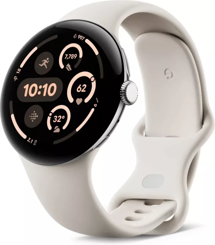 Smartwatch Google Pixel Watch 3, 45 mm, AMOLED, 4G, Argjendtë