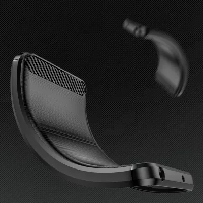 Mbështjellës Hurtel Carbon Case për iPhone 17 Air, TPU, i zi