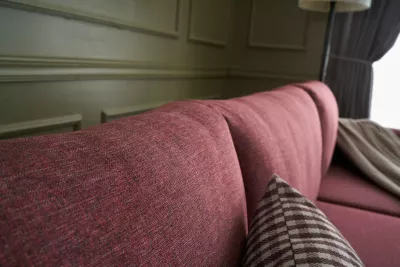 Kënd-sofë krevati Atelier del Sofa, Efsun, ngjyrë e kuqe e errët