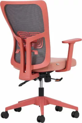 Karrige zyre Skye Decor, mbështetje mesit, 108 cm, ngjyrë salmon