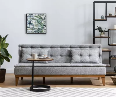 Divan 3-vendësh, shtrat, Atelier del Sofa, ngjyrë gri, Fuoco