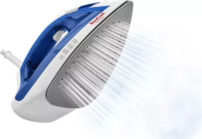 Hekur me avull, Tefal, Virtuo FV1711E0, 1800 W, avull 24 g/min, rezervuar 200 ml, shtresë jo-ngjitëse, blu e bardhë