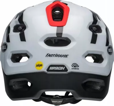 Kask full face Bell Super DH MIPS Spherical, L (58–62 cm), me mbrojtëse mjekre e heqshme, bardhë/zi
