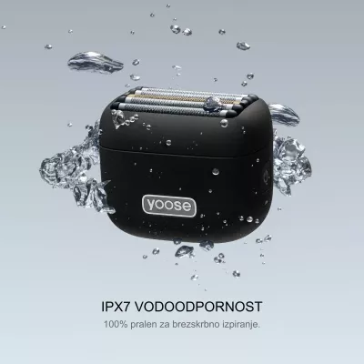 Makinë rroje Yoose Mini 5, 5 tehe (4+1), USB-C, IPX7, 90 min, e zezë, set 6 copë