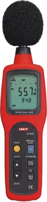 Matës zhurme UNI-T UT352 30–130 dB, memorie 63, kuq/zi, set me windscreen dhe çantë