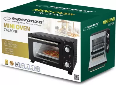 Mini furrë Esperanza EKO007N, 10L, 800W, e zezë