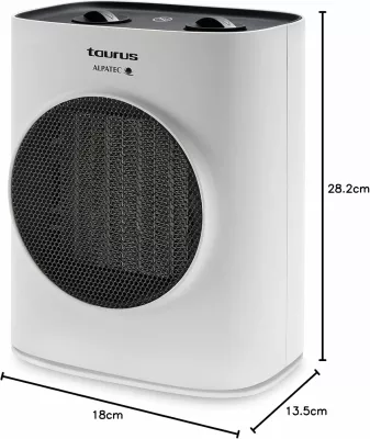 Ngrohës qeramik Taurus FH1500 1500W, PTC, oscilues, i bardhë/zi