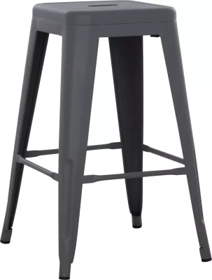 Karrige për bar mesatare MELITA-PRO FH8573.50 metalike ngjyrë gri 43x43x67 cm