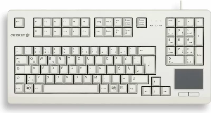 Tastierë Cherry TouchBoard G80-11900, Full-size, Mekanike, USB, Gri