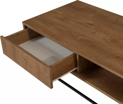 Set mobiljesh për dhomë dite, Skye Decor, Laxus Takım 21, ngjyrë arrë dhe e zezë