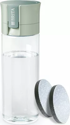 Shishe filtruese uji Brita Vital 600ml, pastel e gjelbër, me 2 MicroDisc filtra