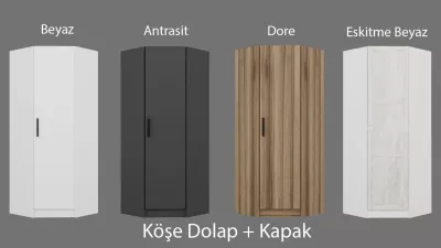 Dollap rrobash Skye Decor, ngjyrë arre, Kale 1, 190cm