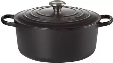Kaserolë gize rrethore Le Creuset Signature, 26 cm, e zezë, 21177260000430