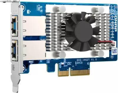 Kartë rrjeti QNAP QXG-10G2T, Ethernet 10 Gigabit, PCI Express, Gjelbër