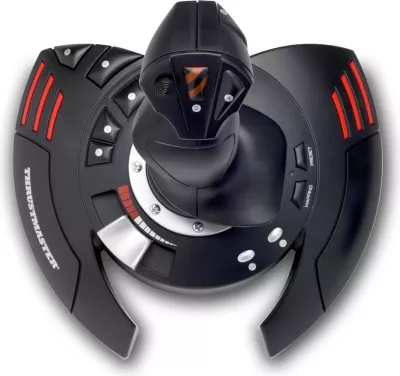 Joystick Thrustmaster T.Flight Stick X, 12 butona, USB, zi/kuqe/argjend