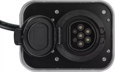 Karikues wallbox për veturë elektrike Green Cell PowerBox RFID, Type 2, 22 kW, 32A, 3-faz, i zi