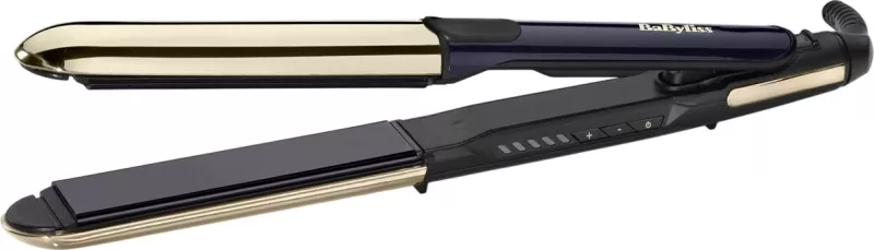 Hekur drejtimi flokësh Babyliss ST484E, pllaka qeramike, 5 nivele nxehtësie, zi/ari