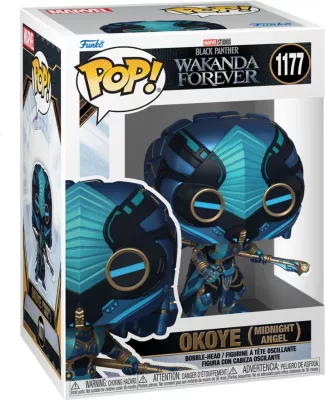 Figurinë koleksionuese Funko Pop! Marvel Black Panther Wakanda Forever Okoye (Midnight Angel) #1177