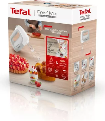 Mikser dore Tefal Prep'Mix HT450B, 450 W, i bardhë