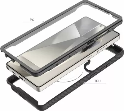 Mbështjellës Tech-Protect Defense MagSafe për Samsung Galaxy S25 Ultra, i zi