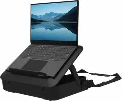 Çantë laptopi Fellowes Breyta MPN 100016564, 14", 2-në-1 me stand të integrum, 5 pozita lartësie, e zezë