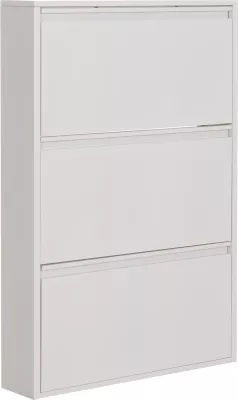 Dollap këpucësh metalik STARK, i bardhë, 3 dyer magnetike, FH6633.02, 71x15x103cm
