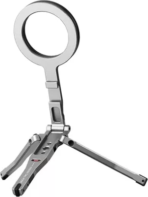 Mbajtës telefoni me tripod PULUZ PU3222H, MagSafe, i palosshëm, 11.7 cm i palosur, unazë 5.8 cm, gri