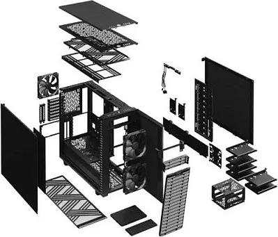 Kasë Fractal Design Define 7 Midi Tower, e zezë