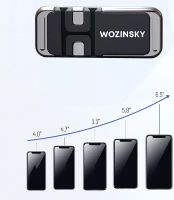 Mbajtës magnetik për telefon Wozinsky WMCDO-B1 me organizues kabllosh, i zi