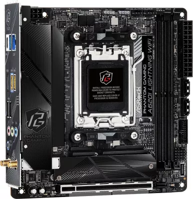 Pllakë amë ASRock A620I Lightning WiFi, AMD, Socket AM5, DDR5, 96 GB, e zezë