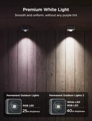Drita LED të jashtme Govee Permanent Outdoor Lights 2 30 m RGBIC Wi‑Fi/Bluetooth IP67, shumëngjyrëshe
