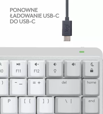 Tastierë mekanike wireless Logitech MX Mechanical Mini për Mac 920-010799, US layout, me ndriçim, gri