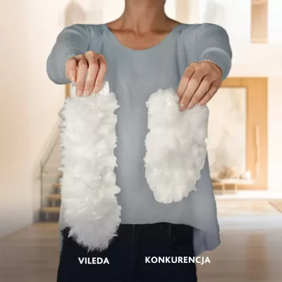 Set lopatë pluhuri Vileda Flex&Catch me dorezë të shkurtër dhe 2 mbushje rezervë, Bardhë