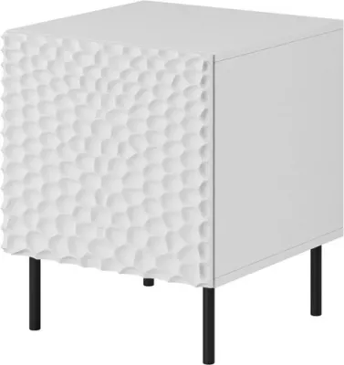 Komodinë Cama Mable Hole, 44x40.5x53.5 cm, e bardhë/mat