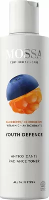 Toner për fytyrë për femra MOSSA Youth Defence Antioxidant Brightening me boronicë dhe cloudberry, 200ml