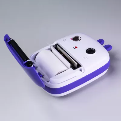 Printer termik mini për fëmijë Hurtel HURC10F me kamerë dhe video, 1800mAh, 32GB, Violet